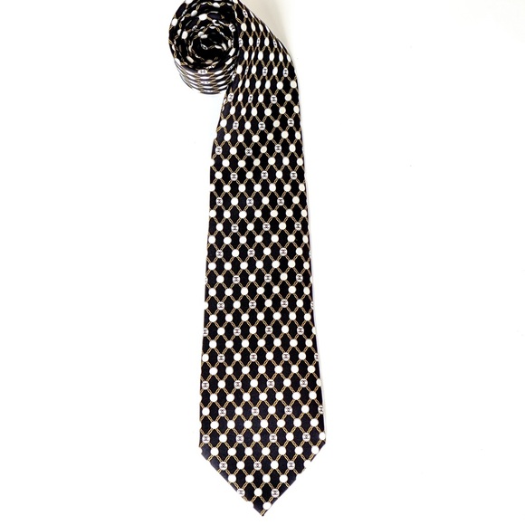Chanel CC Monogram Silk Tie - Picture 1 of 3